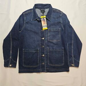 Well Worn Dark Blue Denim Shirt Jacket